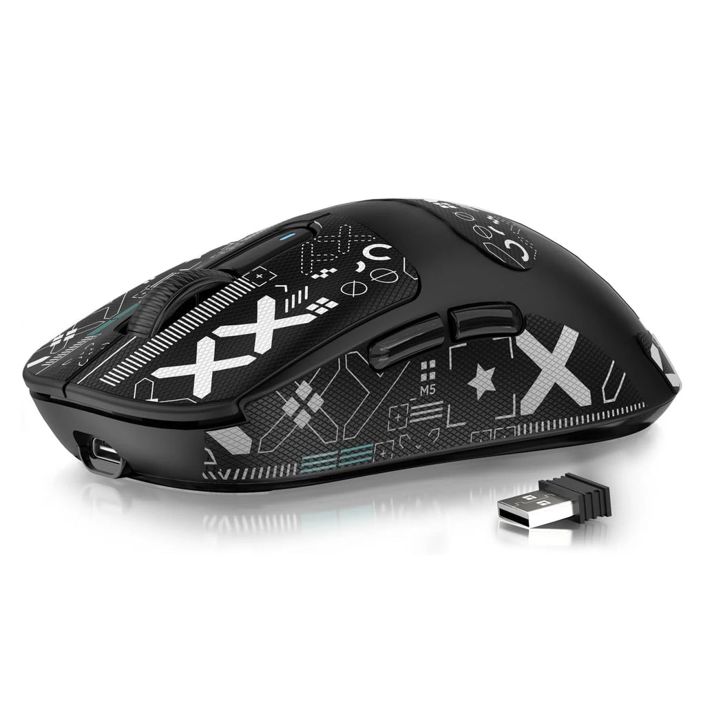 Lightweight Wireless Gaming Mouse with 200/h Battery Life and Programmable Buttons