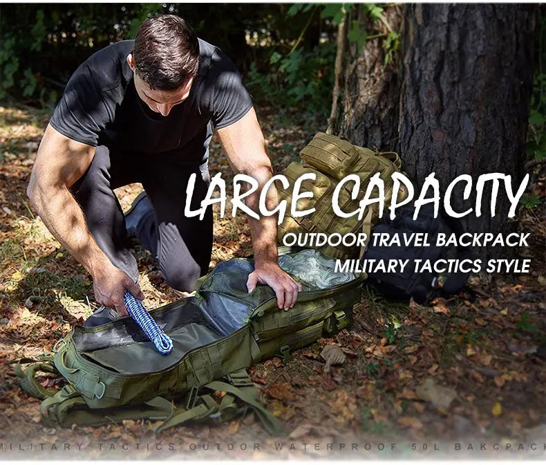 Multi-functional 25L/45L Tactical Backpack: Waterproof & Durable
