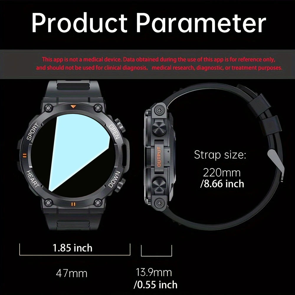 SENBONO Rugged Military Smart Watch for Men 100+Sports Watches BT Call Waterproof Original Big Battery Heart Rate Smartwatch men