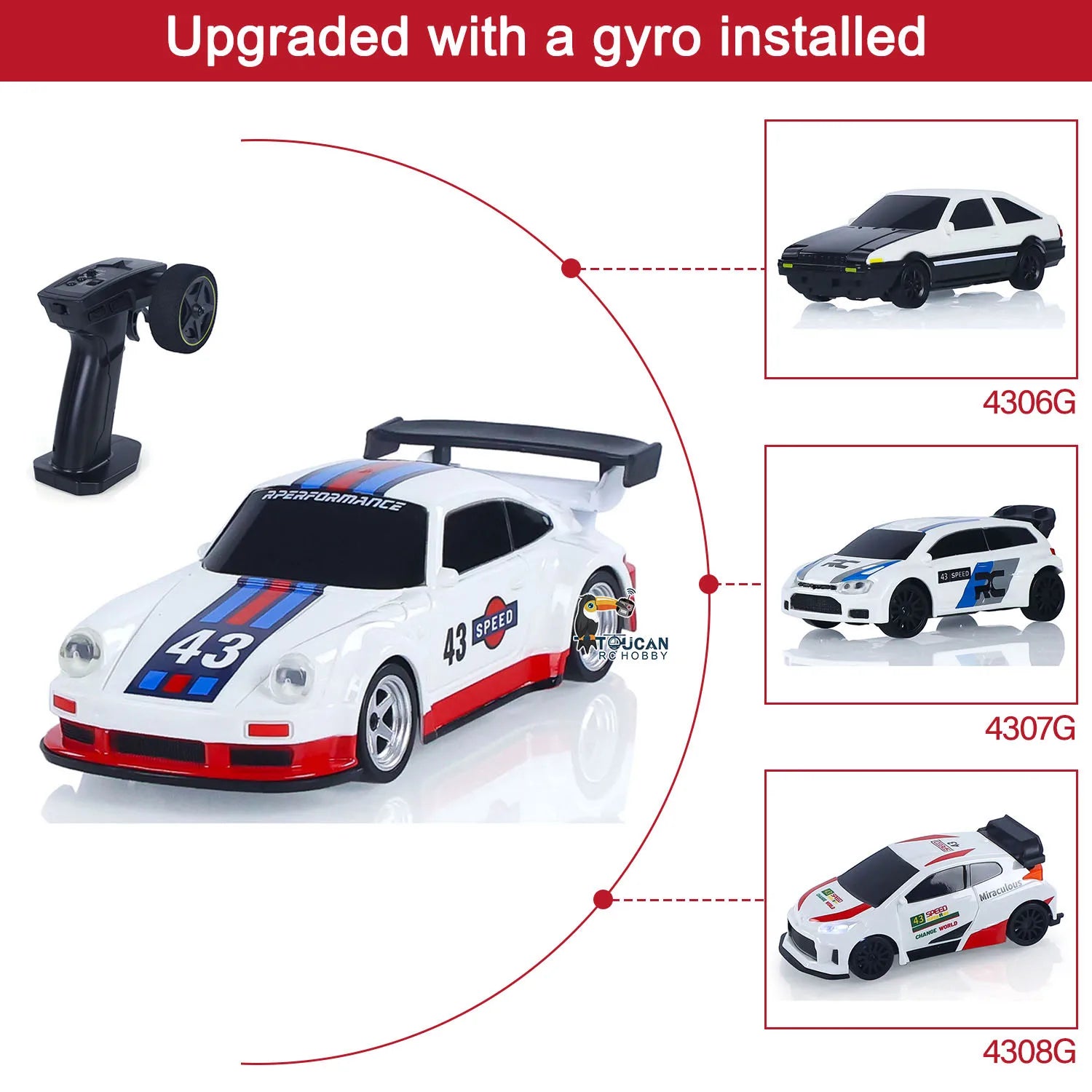 High-Speed 4WD RC Drifting Car (1:43 Scale)