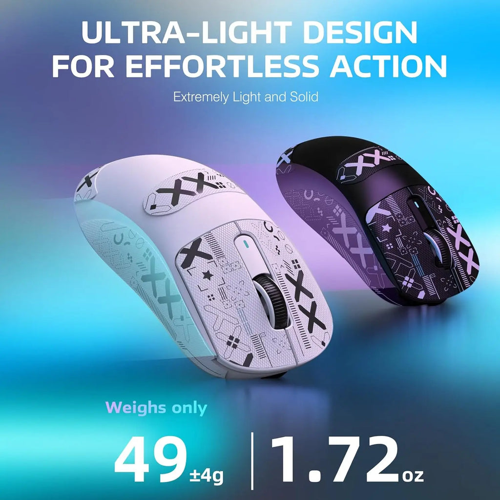 Lightweight Wireless Gaming Mouse with 200/h Battery Life and Programmable Buttons