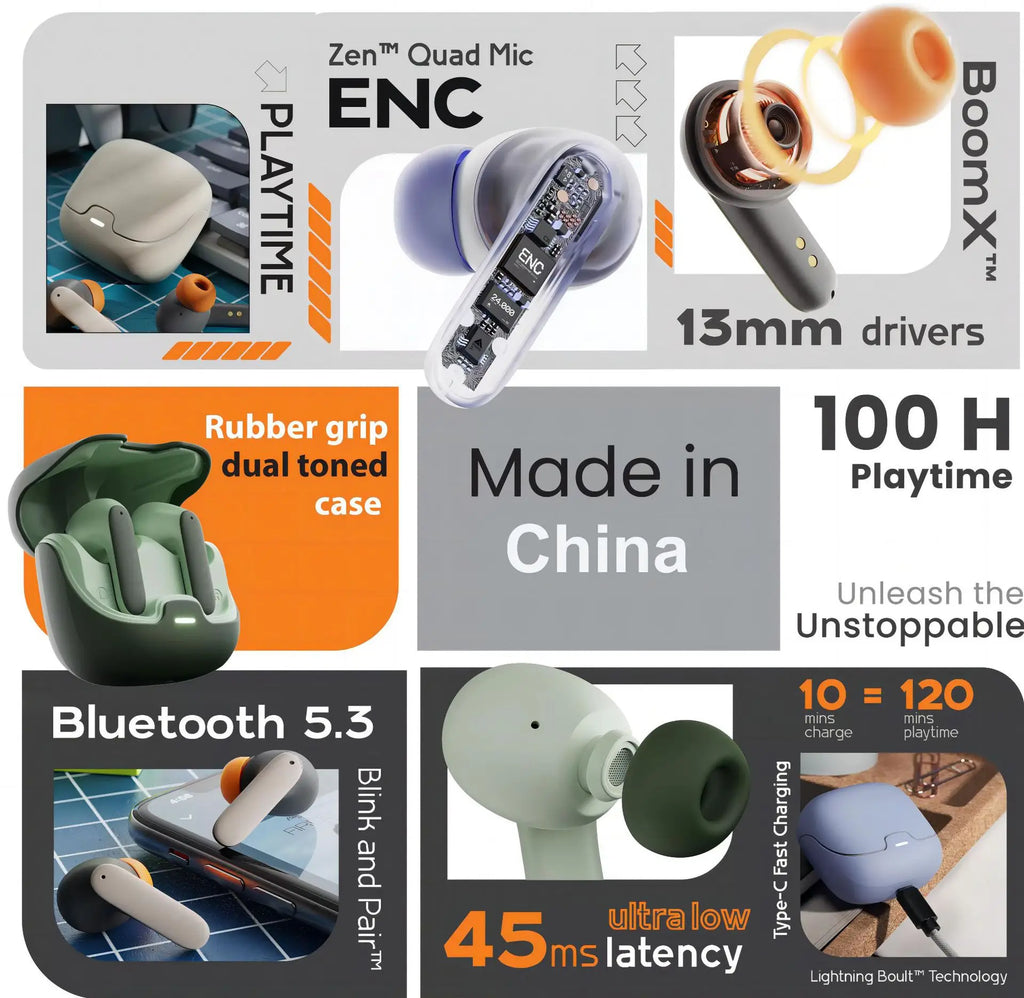 Wireless Earbuds: Gaming Mode, Noise Reduction & Fast Charging