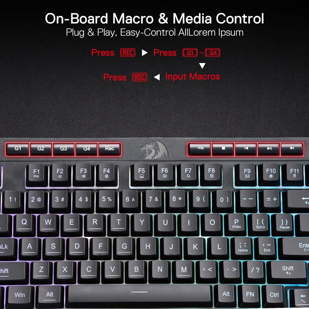 Wired Gaming Keyboard with Detachable Wrist Rest