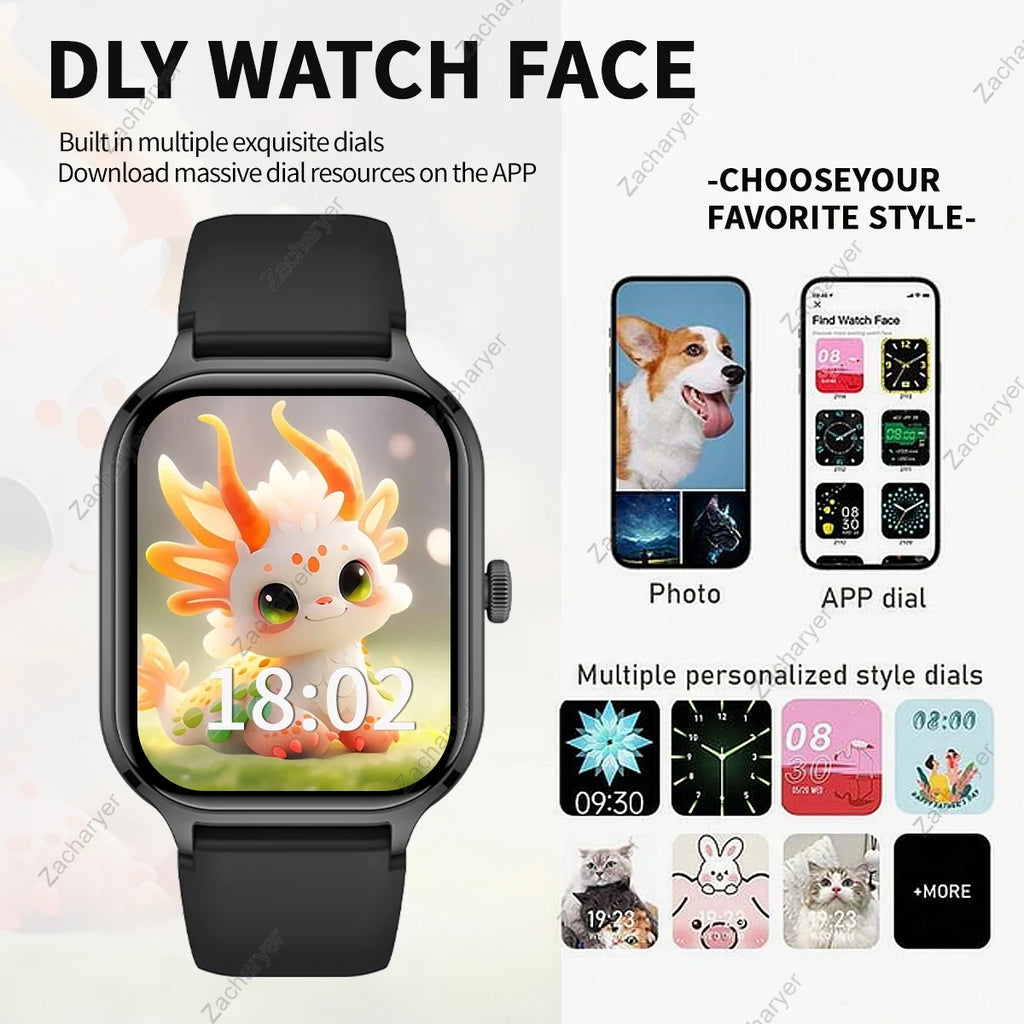 Smartwatch: Call, Message, Multi-Sport modes