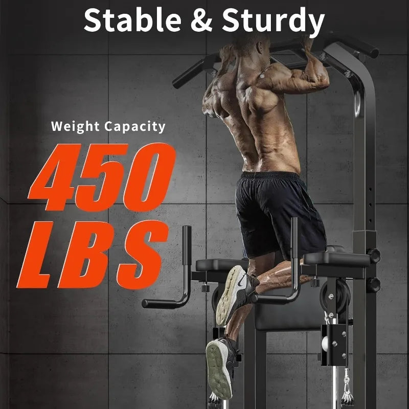 Adjustable Power Tower for Home Gym