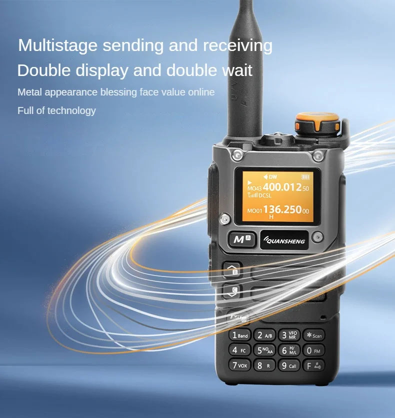 5W Dual-Band Two-Way Radio Walkie Talkie with USB-C Charging and NOAA Weather