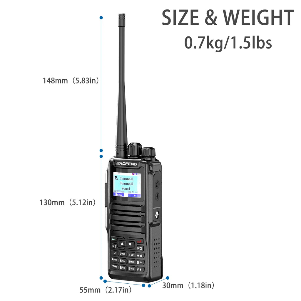 GPS Dual-Band Walkie Talkie (Analog & Digital)