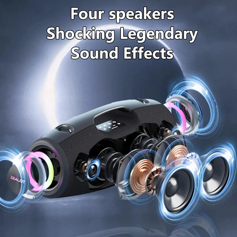 Portable 100W Wireless Subwoofer Speaker: Dual Pairing, DSP & Long-Lasting 24000mAh Battery