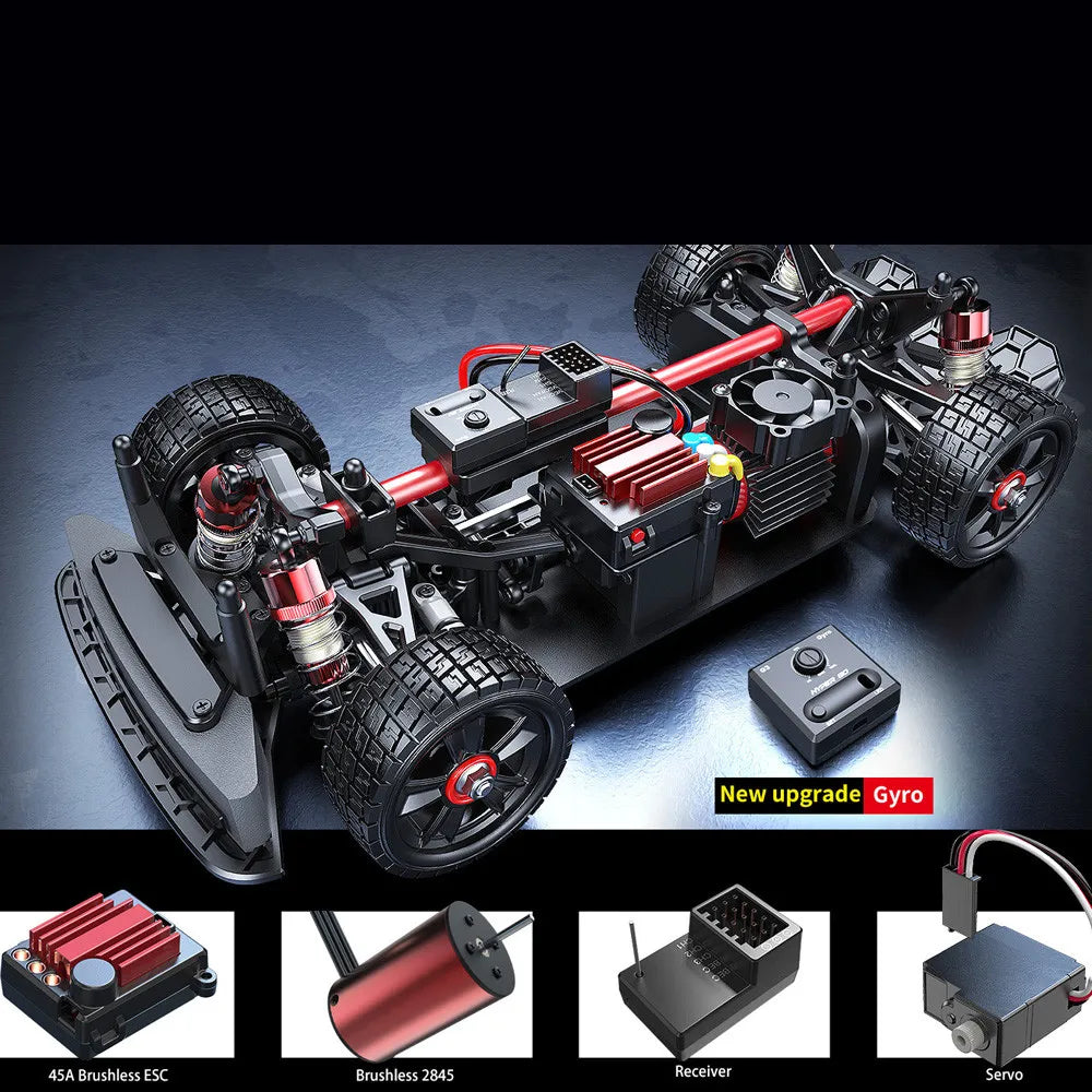 HYPER GO 1/14 RC Car: 55km/h Brushless 4WD Off-Road Truck