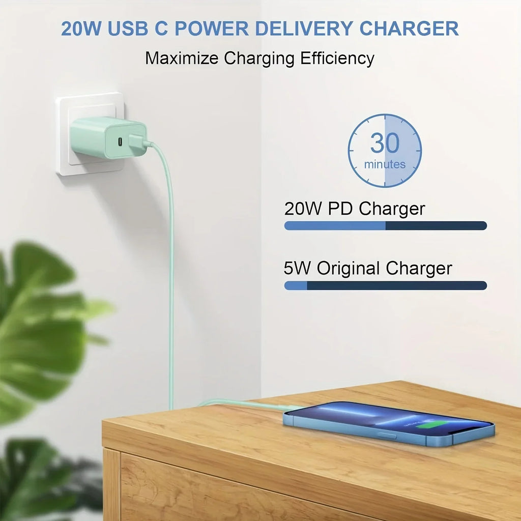 6 Feet Fast Charging Kit for iPhone 14/13/12/11/XS/XR
