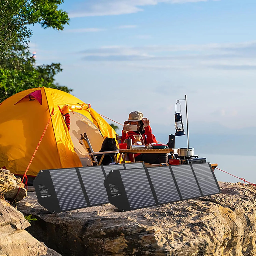 Waterproof Foldable Solar Charger (USB/DC) for Generators & Power Stations