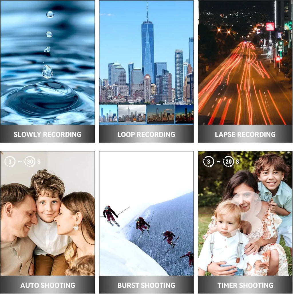 4K Video Camera with Touchscreen & 64GB SD Card