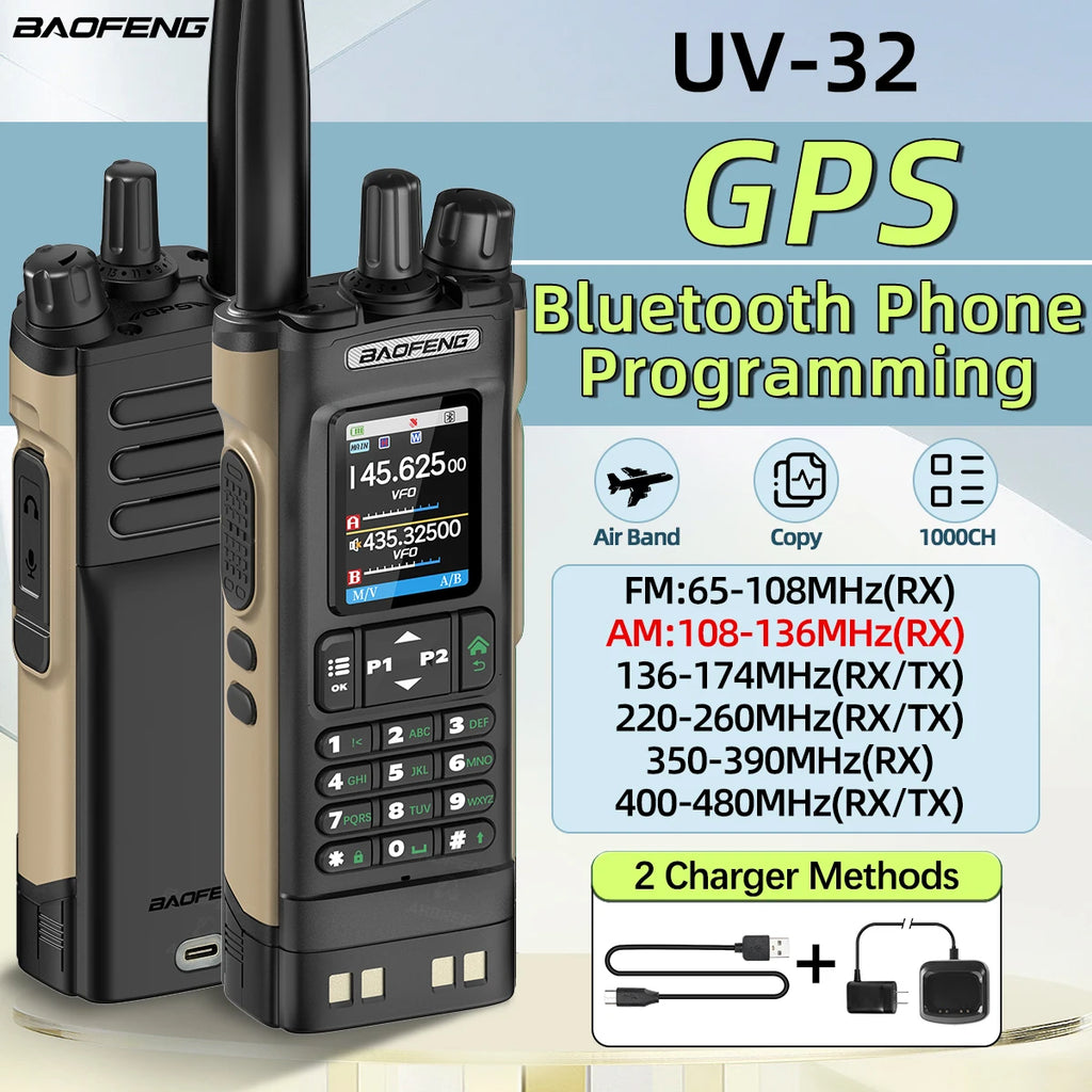 Powerful 10W Ham Radio with GPS, Bluetooth & 2.0" Screen
