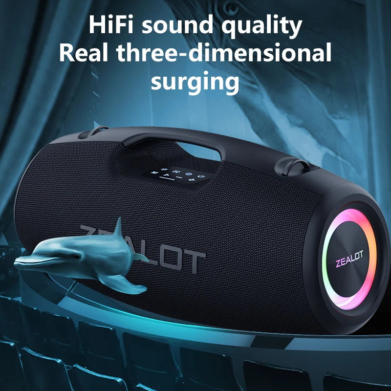 Portable 100W Wireless Subwoofer Speaker: Dual Pairing, DSP & Long-Lasting 24000mAh Battery