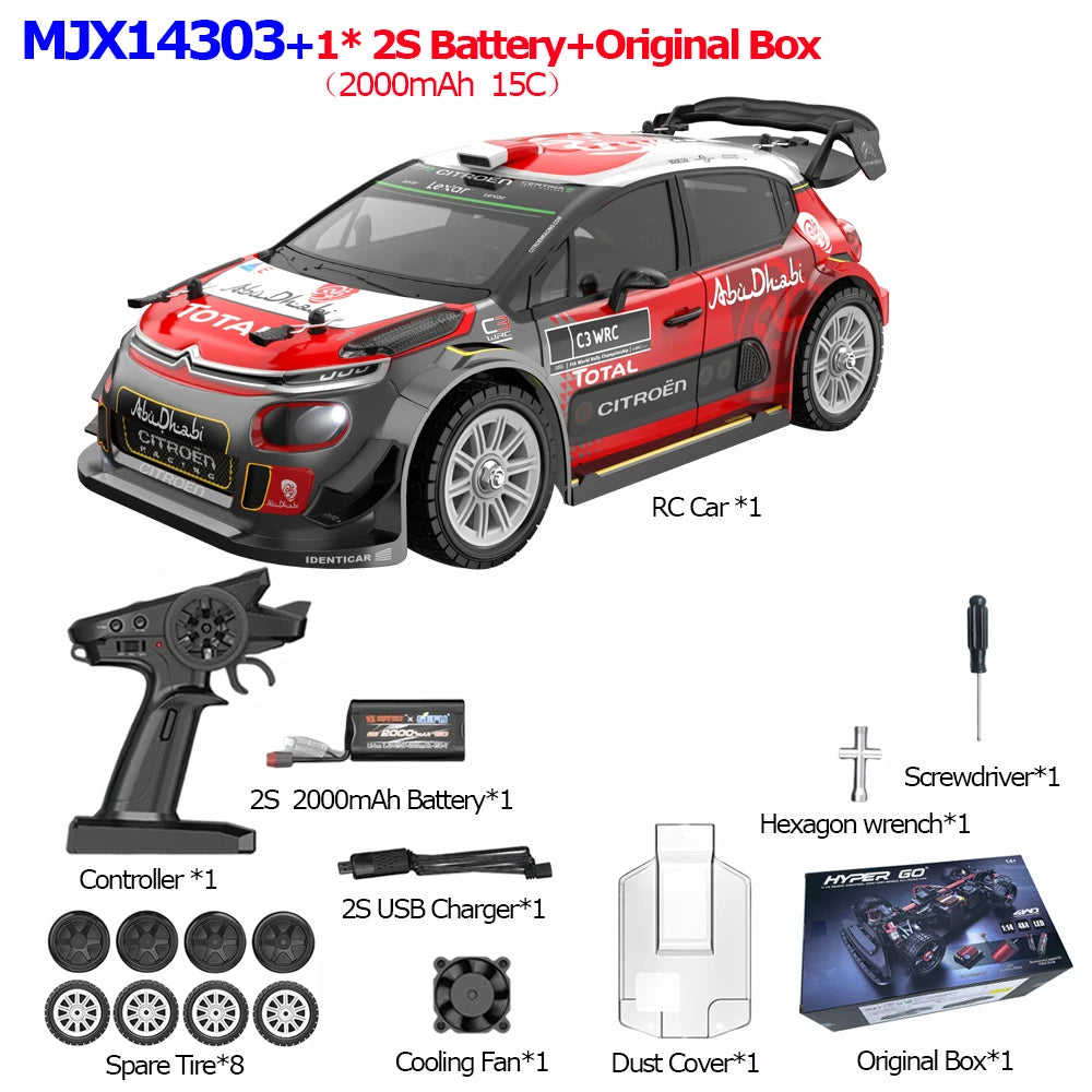 HYPER GO 1/14 RC Car: 55km/h Brushless 4WD Off-Road Truck