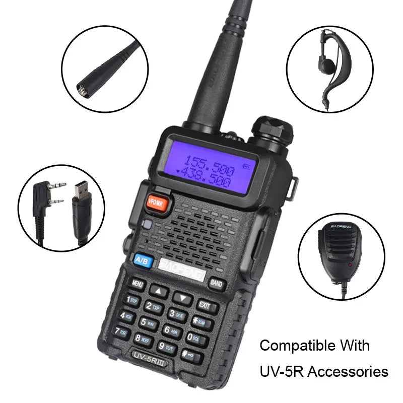4-Pack Long Range Two-Way Radios Walkie Talkies (Dual-Band, 5W)