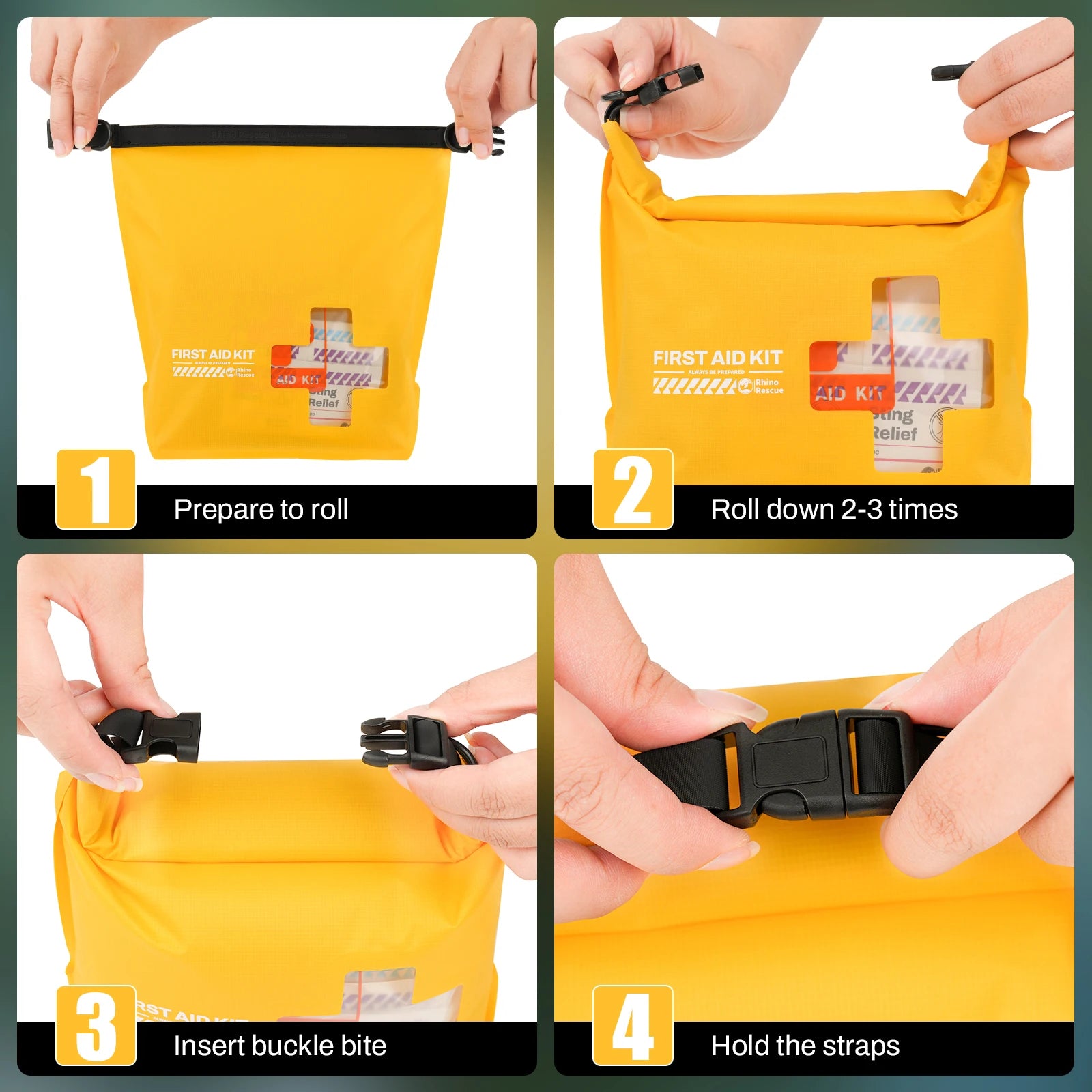 Waterproof First Aid Kit: Emergency Survival Supplies in a Dry Bag for Kayaking, Boating & Outdoor Adventures