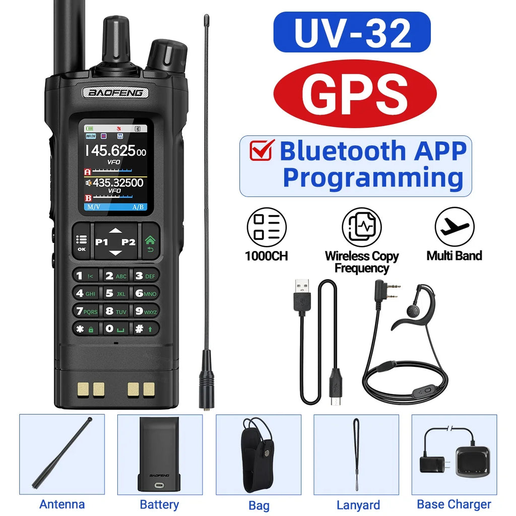 Powerful 10W Ham Radio with GPS, Bluetooth & 2.0" Screen