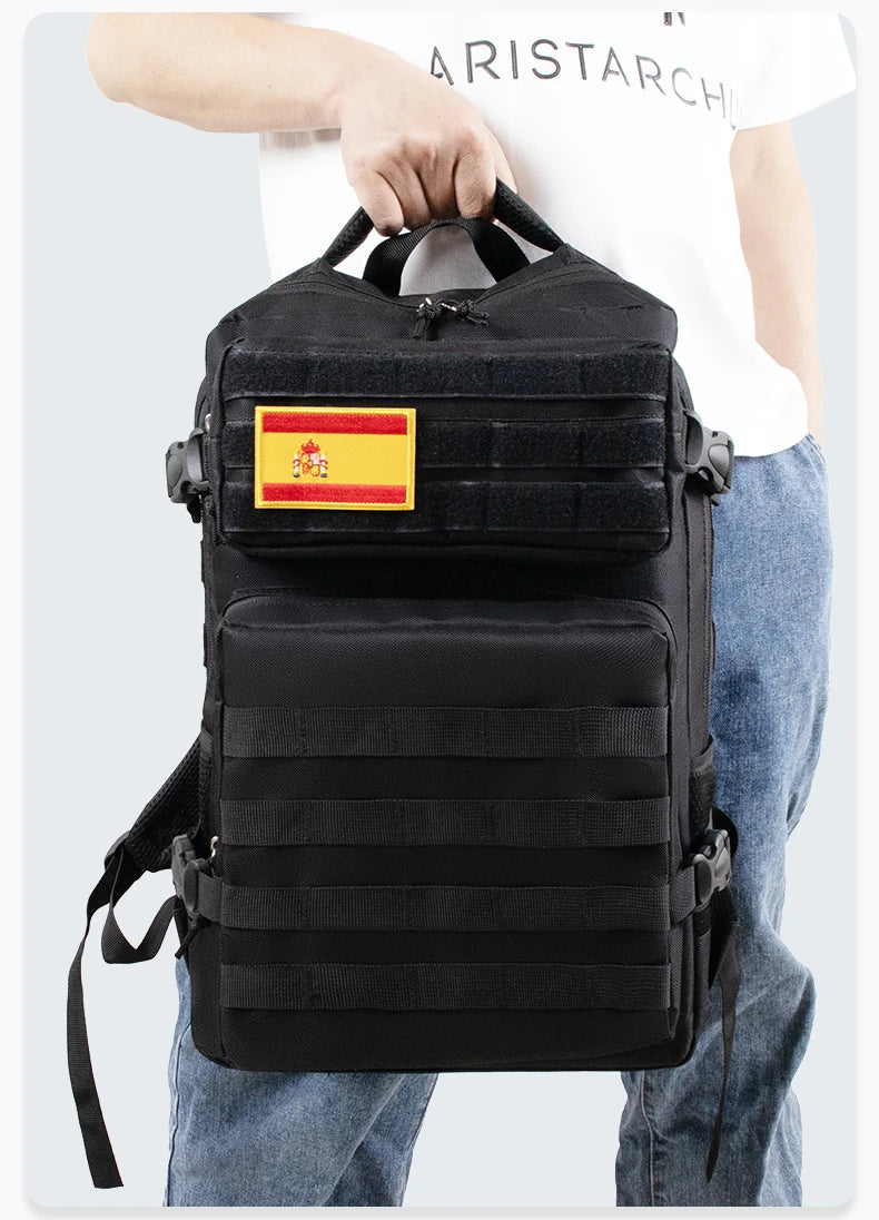 Multi-functional 25L/45L Tactical Backpack: Waterproof & Durable