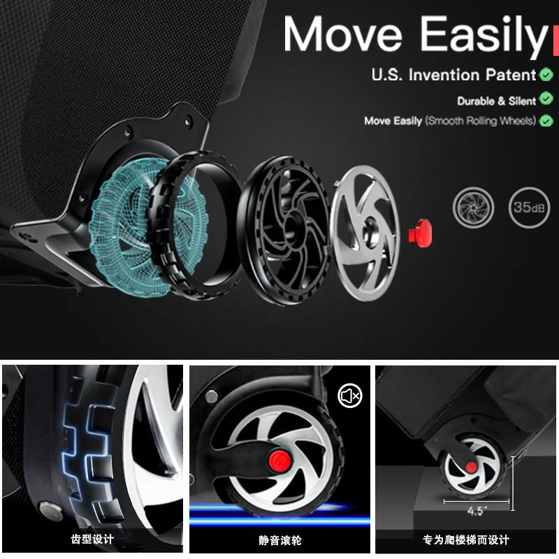 Large Capacity Multifunctional Baseball & Softball Bag with Wheels