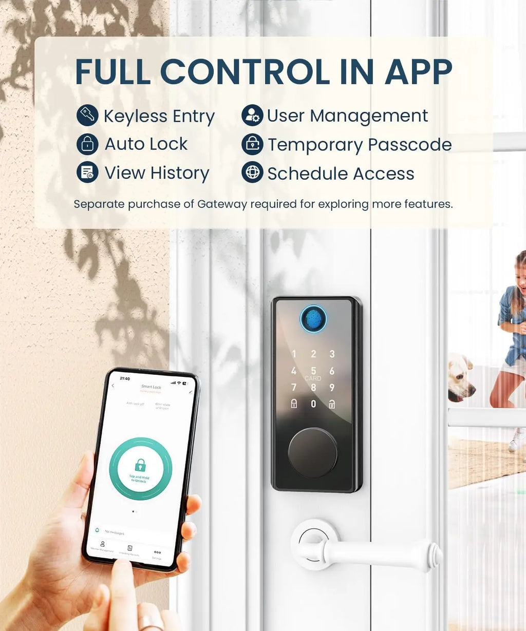 Fingerprint Smart Door Lock With Electronic Keypad - Biometric