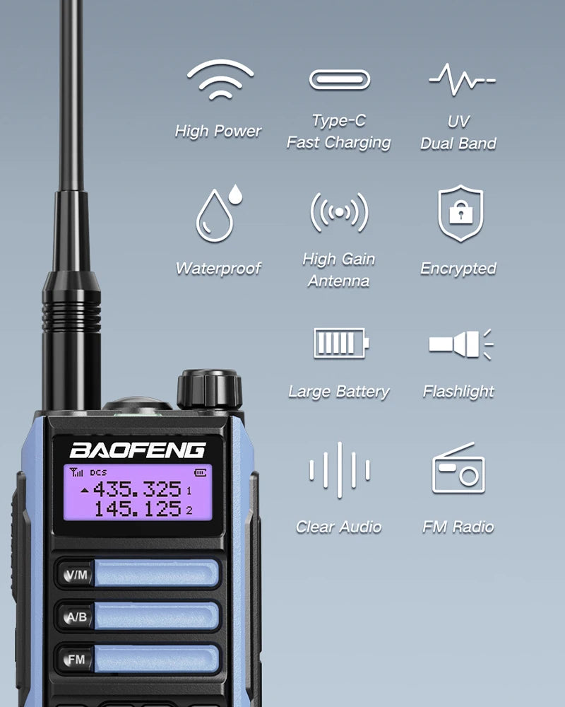 High-Power Dual-Band Two-Way Radio for Long-Range Use