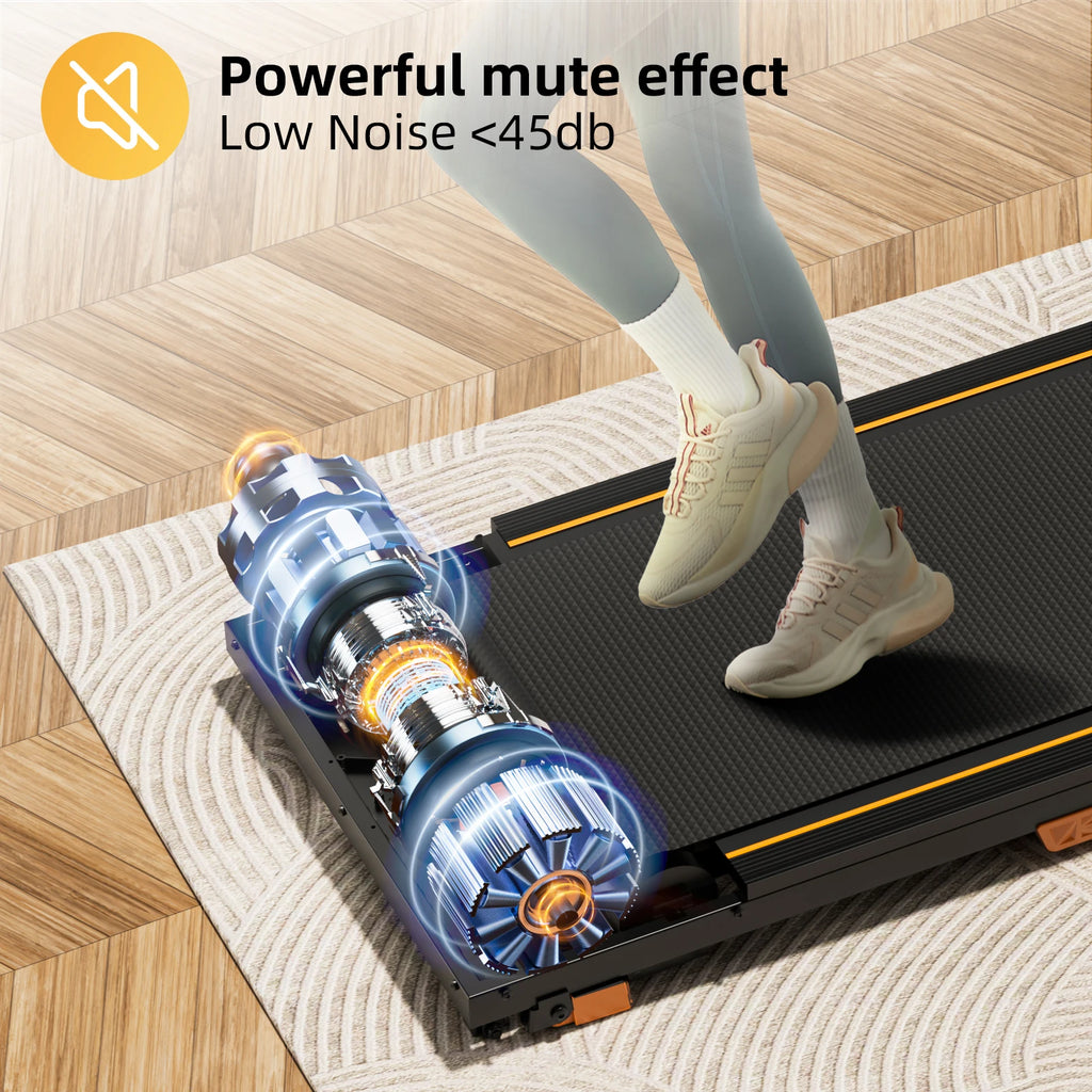 Under Desk Treadmill - 330lb Capacity, 2.5HP Portable Walking Pad for Home