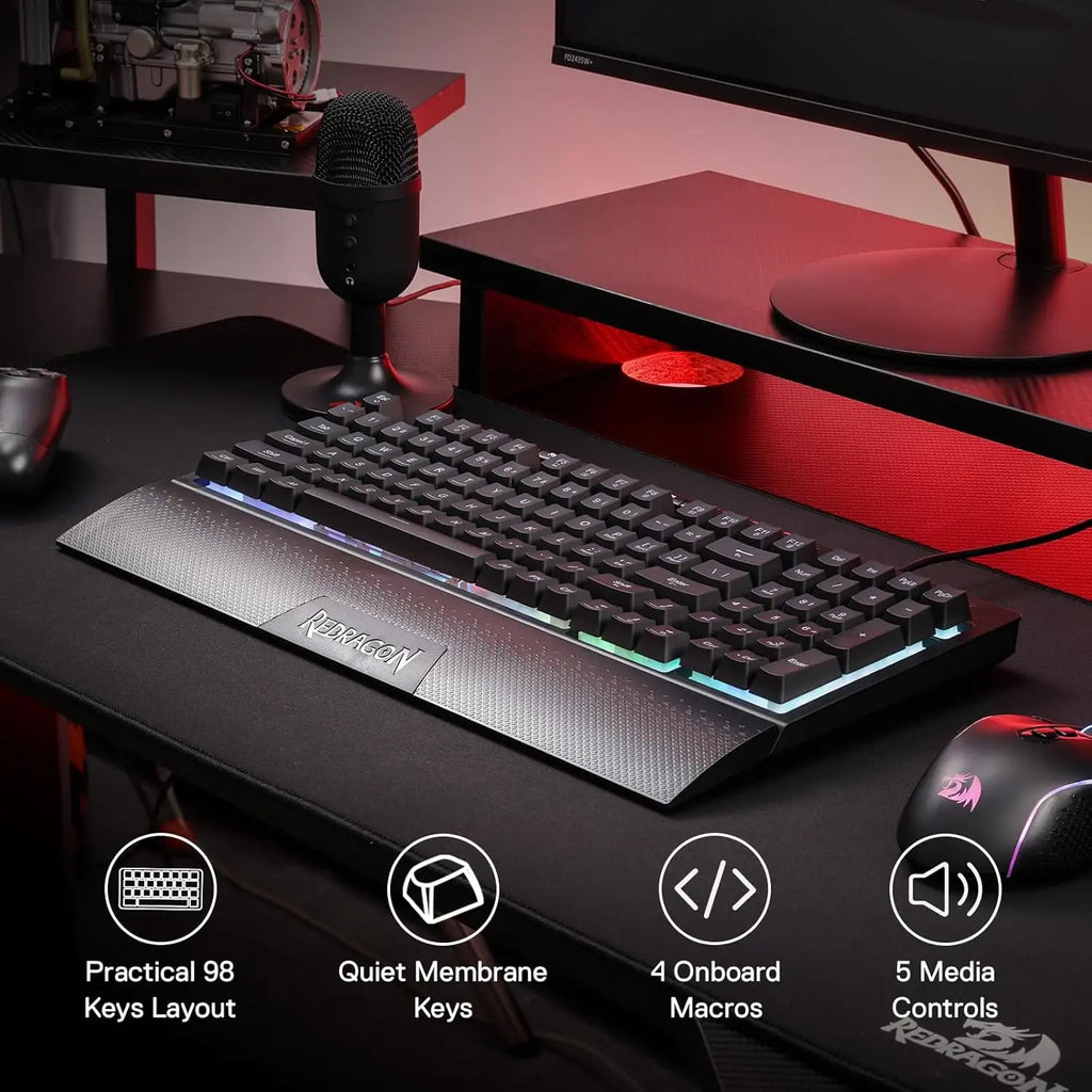 Wired Gaming Keyboard with Detachable Wrist Rest