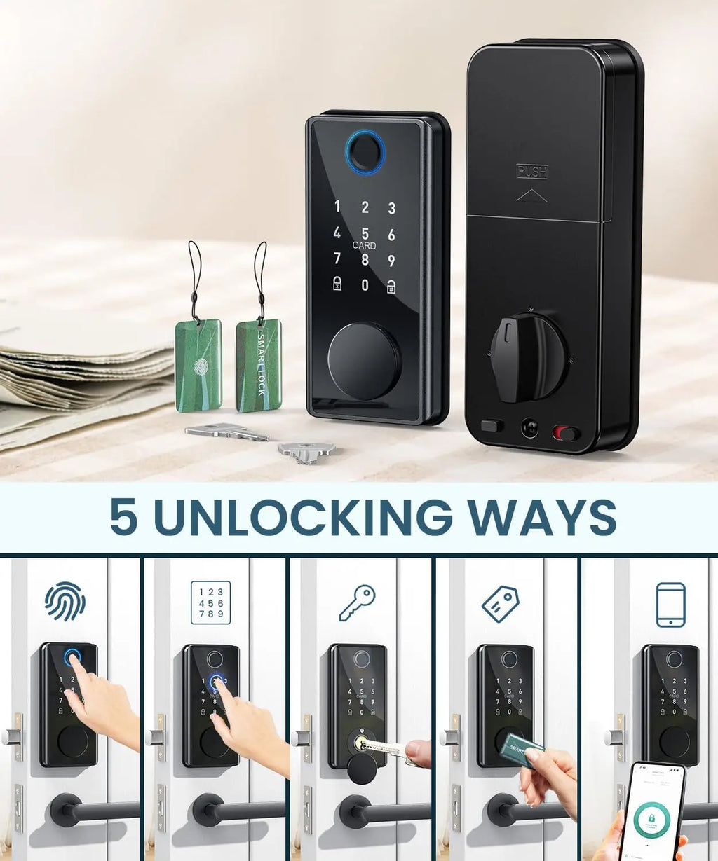 Fingerprint Smart Door Lock With Electronic Keypad - Biometric