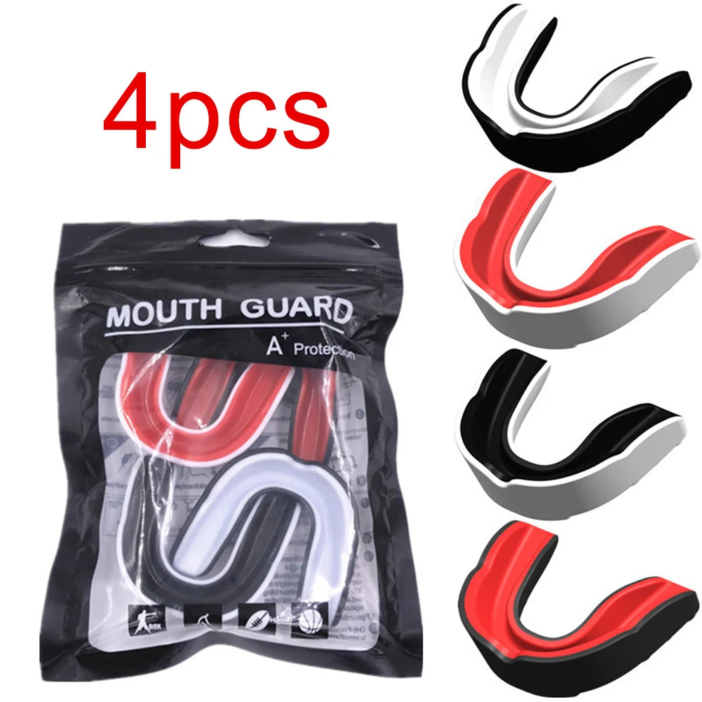 4-Pack Sports Mouthguards for Taekwondo, Boxing & Football