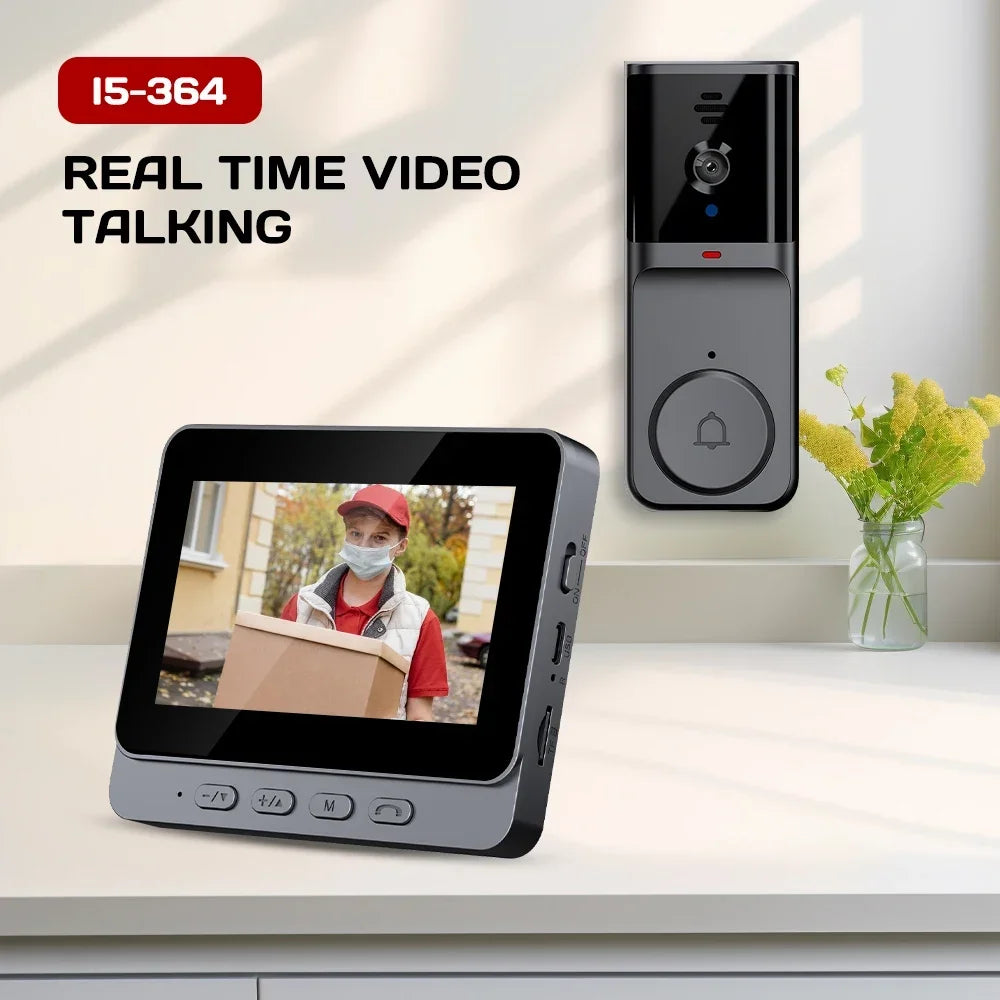 Smart Video Doorbell with 4.3" IPS Screen
