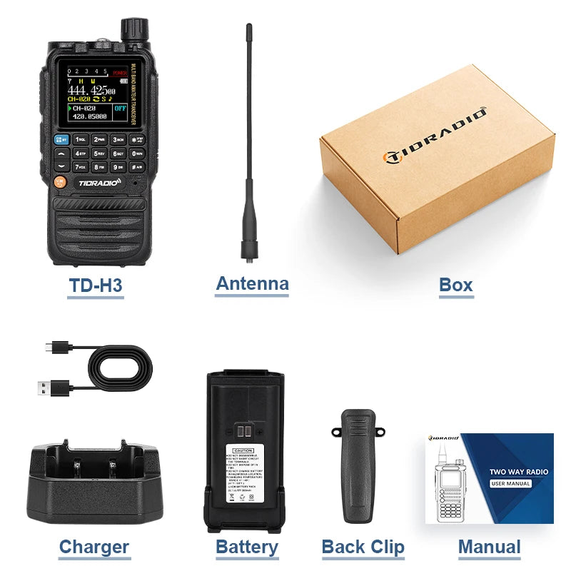 Long-Range Walkie Talkie for HAM & Air Bands with Easy App Programming