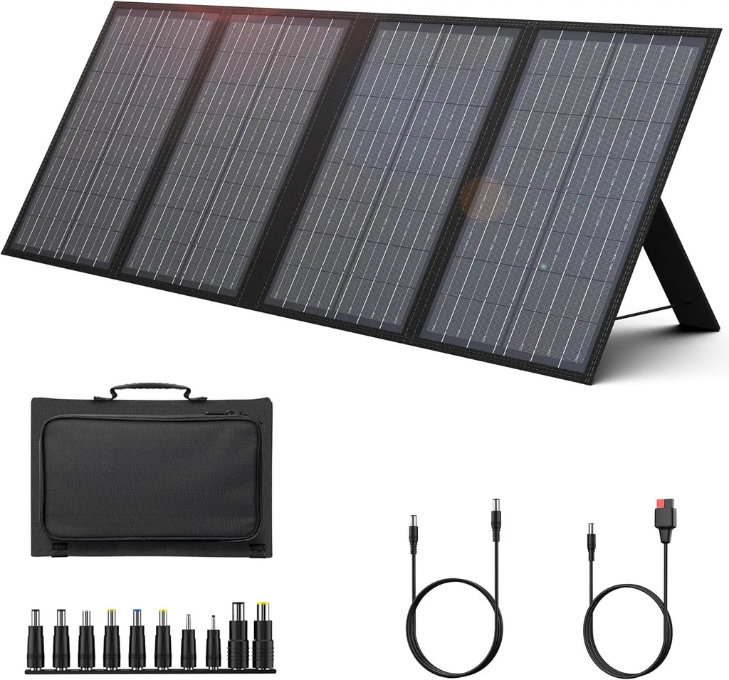 Waterproof Foldable Solar Charger (USB/DC) for Generators & Power Stations
