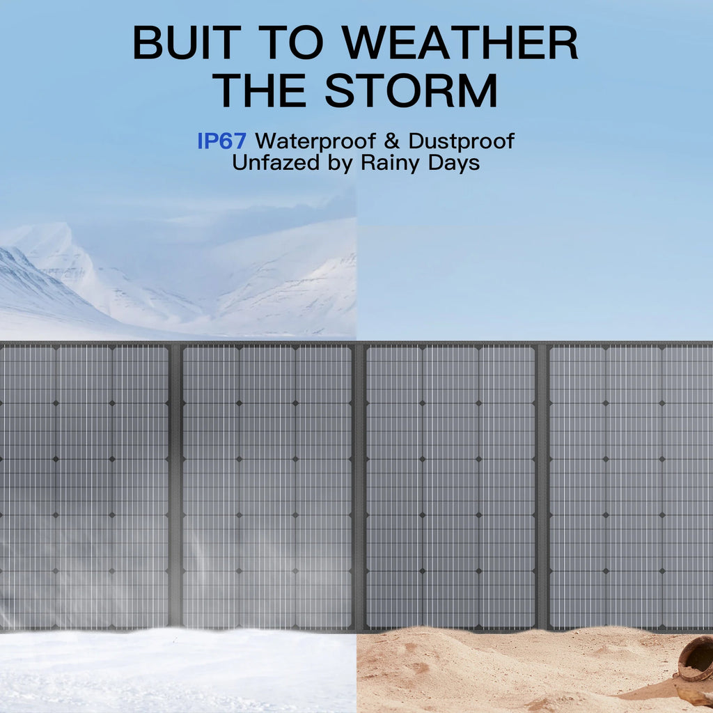 Lightweight & Foldable Solar Panel for Outdoor Power with 110W/220W/400W