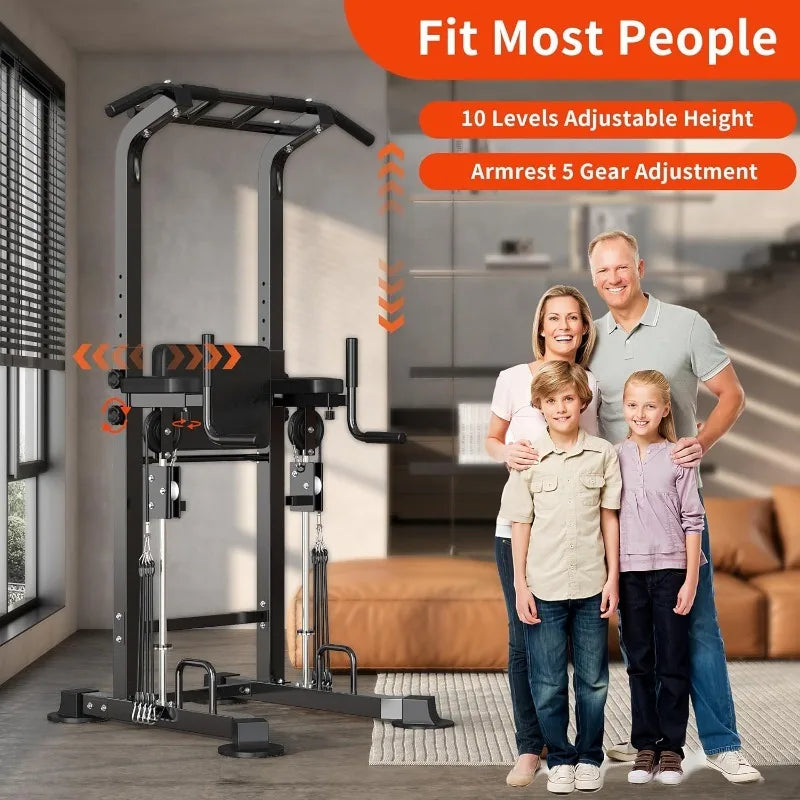 Adjustable Power Tower for Home Gym