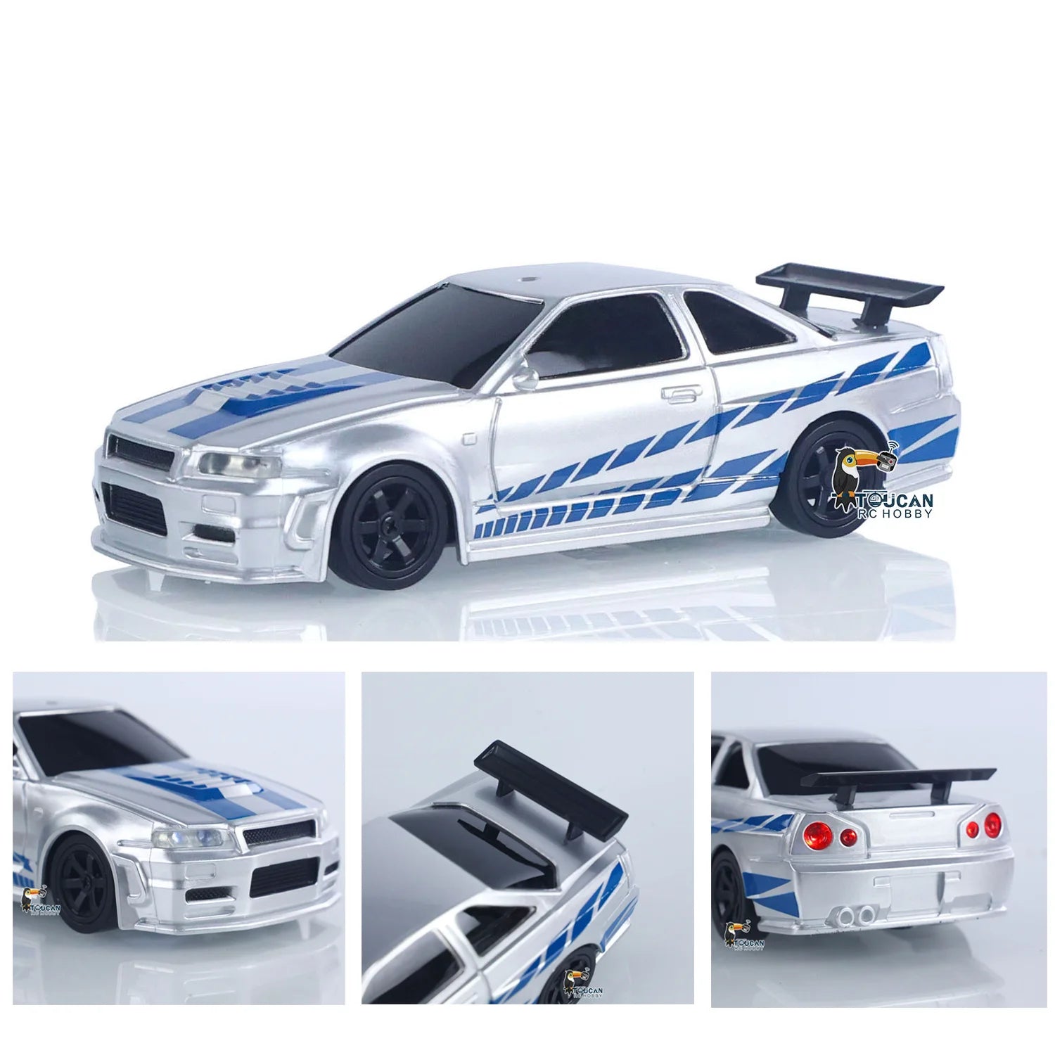 High-Speed 4WD RC Drifting Car (1:43 Scale)