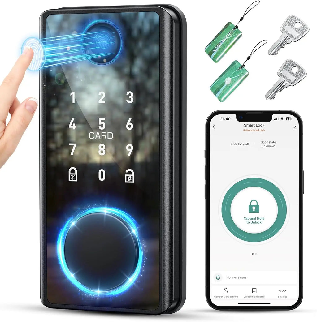 Fingerprint Smart Door Lock With Electronic Keypad - Biometric