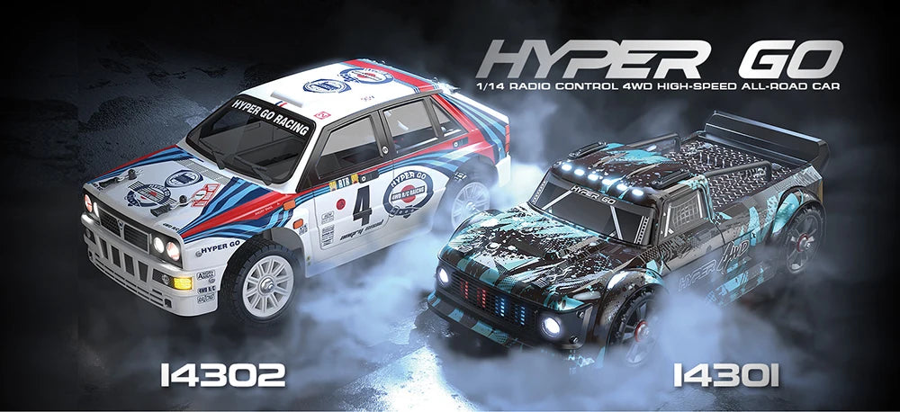 HYPER GO 1/14 RC Car: 55km/h Brushless 4WD Off-Road Truck