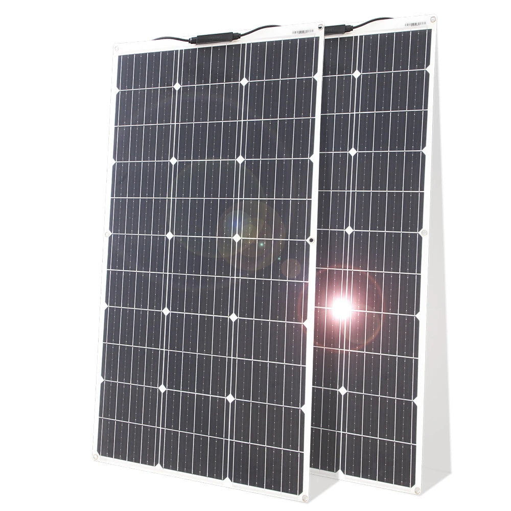 Flexible 12V Solar Panel Kit for RV & Camping (100W/200W)