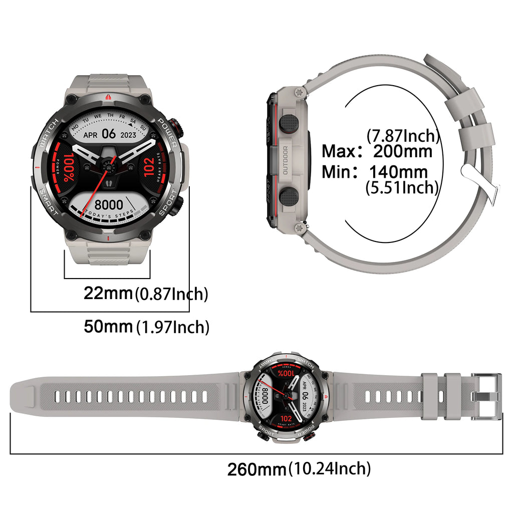 HD Smartwatch for Fitness, Calls & All-Day Wear