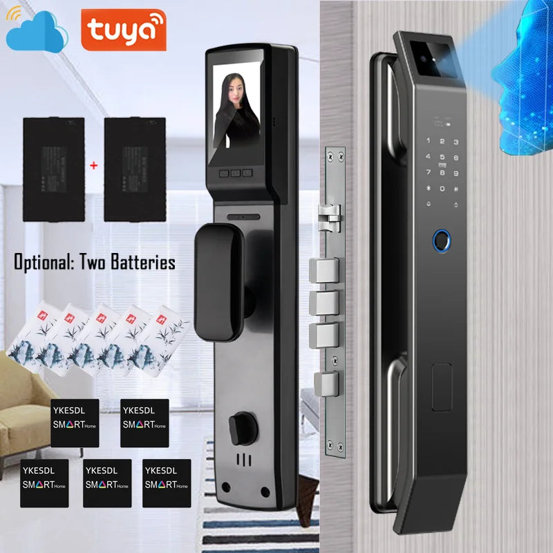 Face Recognition Digital Door Lock With Camera, Fingerprint Recognition