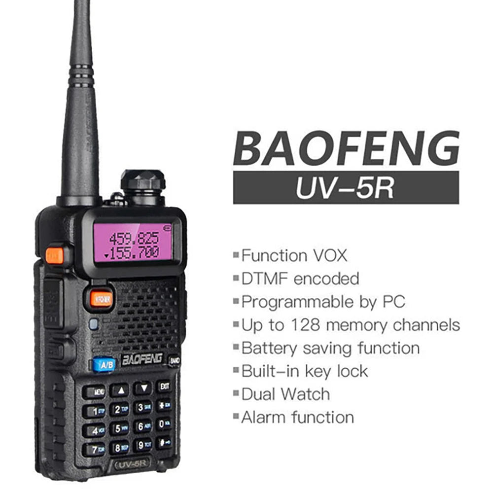 4-Pack Long Range Two-Way Radios Walkie Talkies (Dual-Band, 5W)