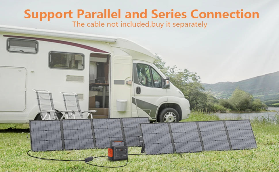 Lightweight & Foldable Solar Panel for Outdoor Power with 110W/220W/400W