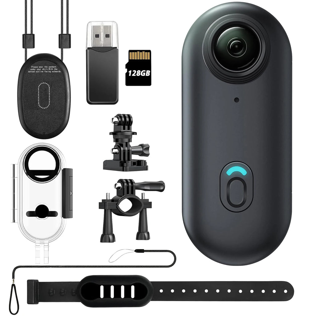 40M Waterproof 4K POV Action/Body Camera with 128GB Storage