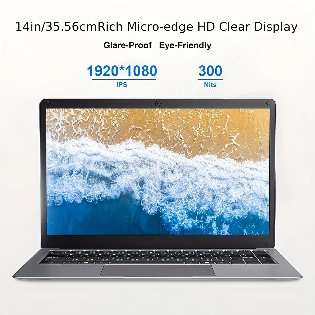 14" Windows 10 Laptop: Celeron N3350, 6GB RAM, 192GB SSD