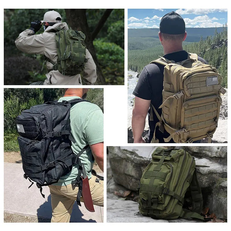 Multi-functional 25L/45L Tactical Backpack: Waterproof & Durable