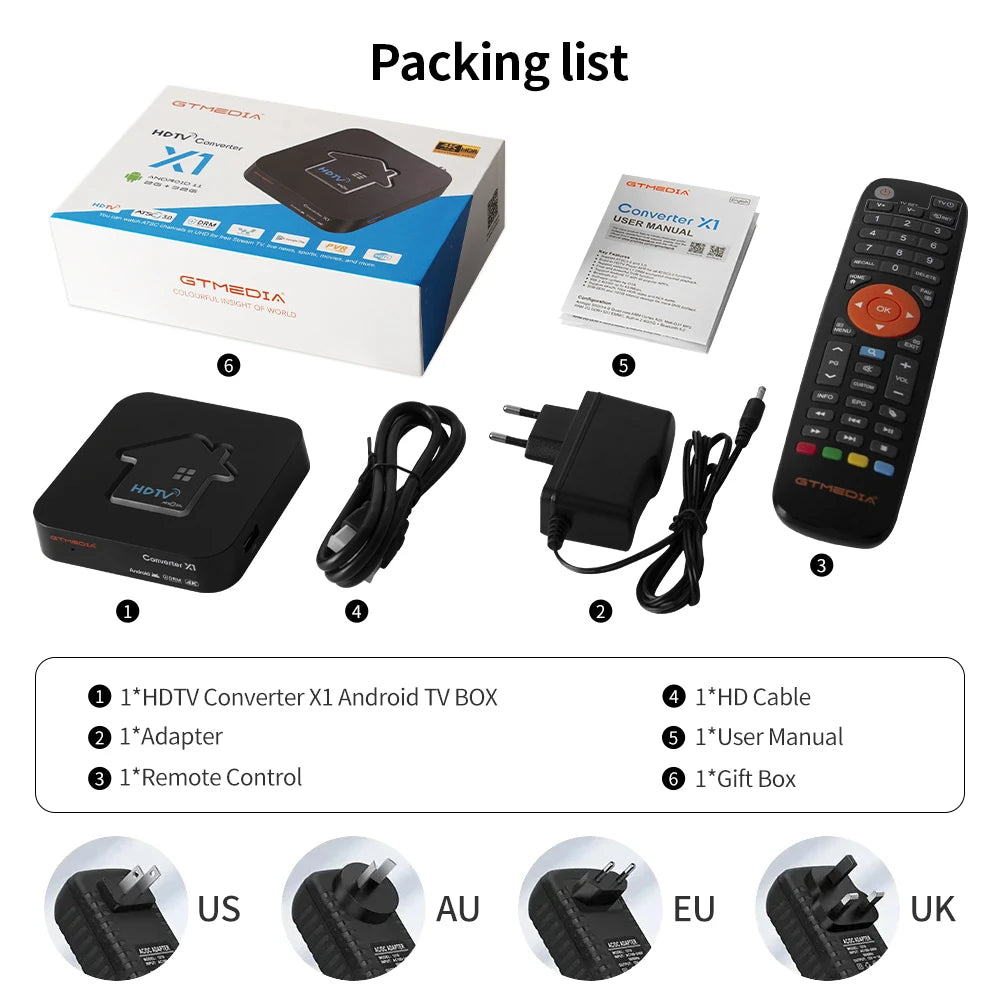 X1 Android TV Box: 4K ATSC 3.0 Tuner with Dual Wi-Fi