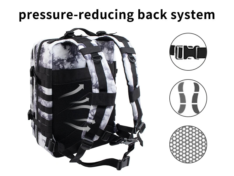 Multi-functional 25L/45L Tactical Backpack: Waterproof & Durable