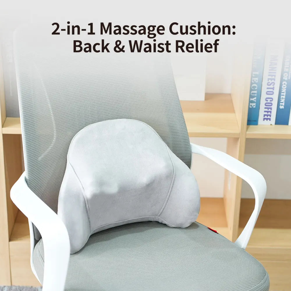 Heated Kneading Massage Pillow with Multi-Level Control for Full Body Pain Relief