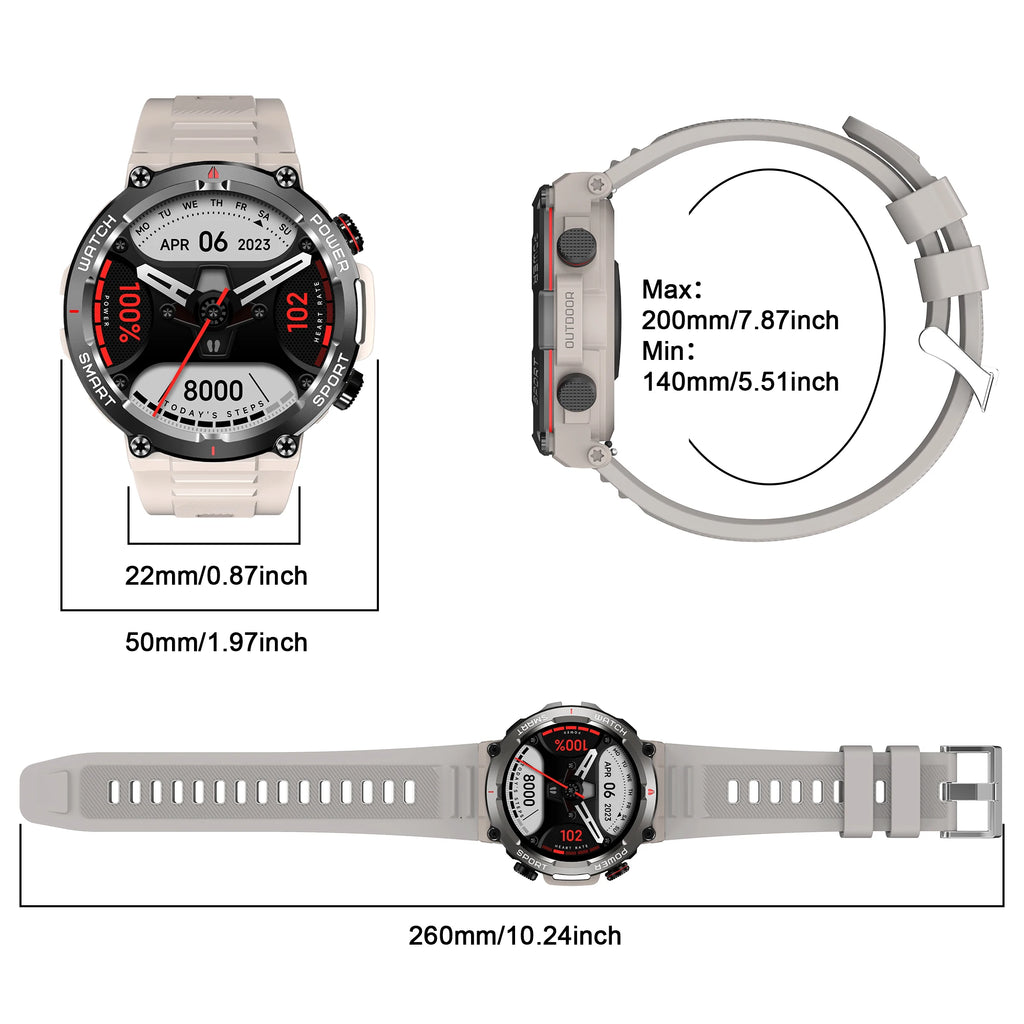 HD Smartwatch for Fitness, Calls & All-Day Wear